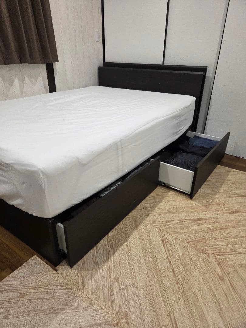 NITORI　ダブルベッド　Dブラウン　フレーム