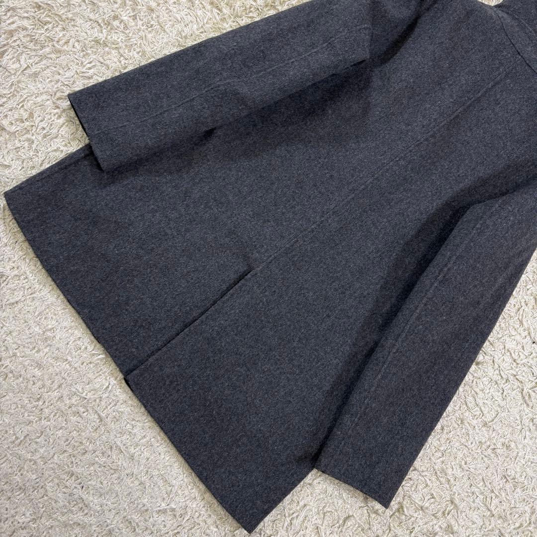 美品　23区　アンゴラ ウール　ポンチョ風　フード　ミドルコート　38