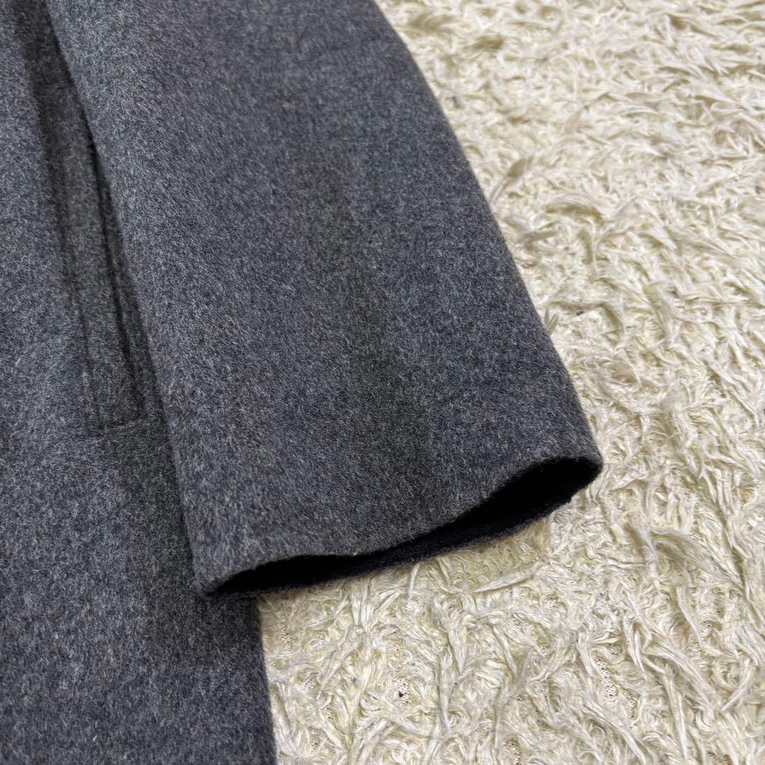 美品　23区　アンゴラ ウール　ポンチョ風　フード　ミドルコート　38