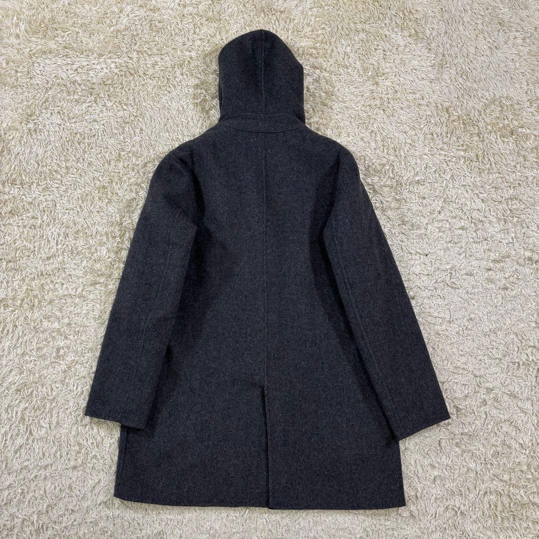 美品　23区　アンゴラ ウール　ポンチョ風　フード　ミドルコート　38