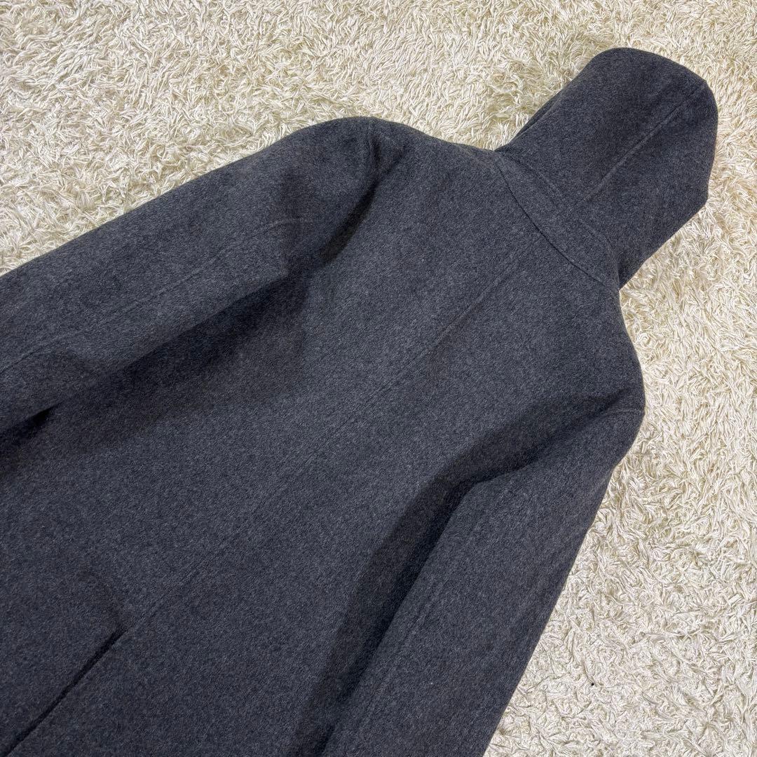 美品　23区　アンゴラ ウール　ポンチョ風　フード　ミドルコート　38