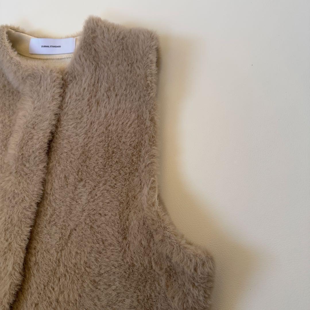 訳あり人気商品✨ジャーナルスタンダード　ダブルフェイスフェザークルーネックベスト