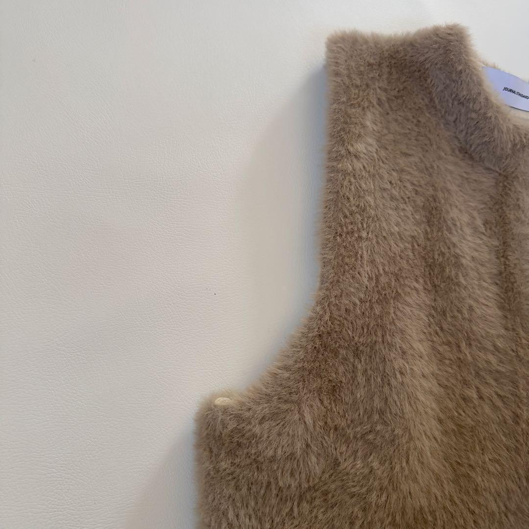 訳あり人気商品✨ジャーナルスタンダード　ダブルフェイスフェザークルーネックベスト