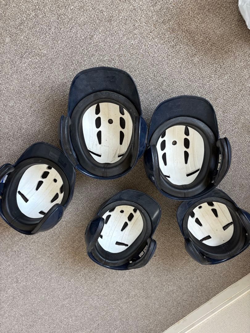 バッター用ヘルメット5個セット ネイビー