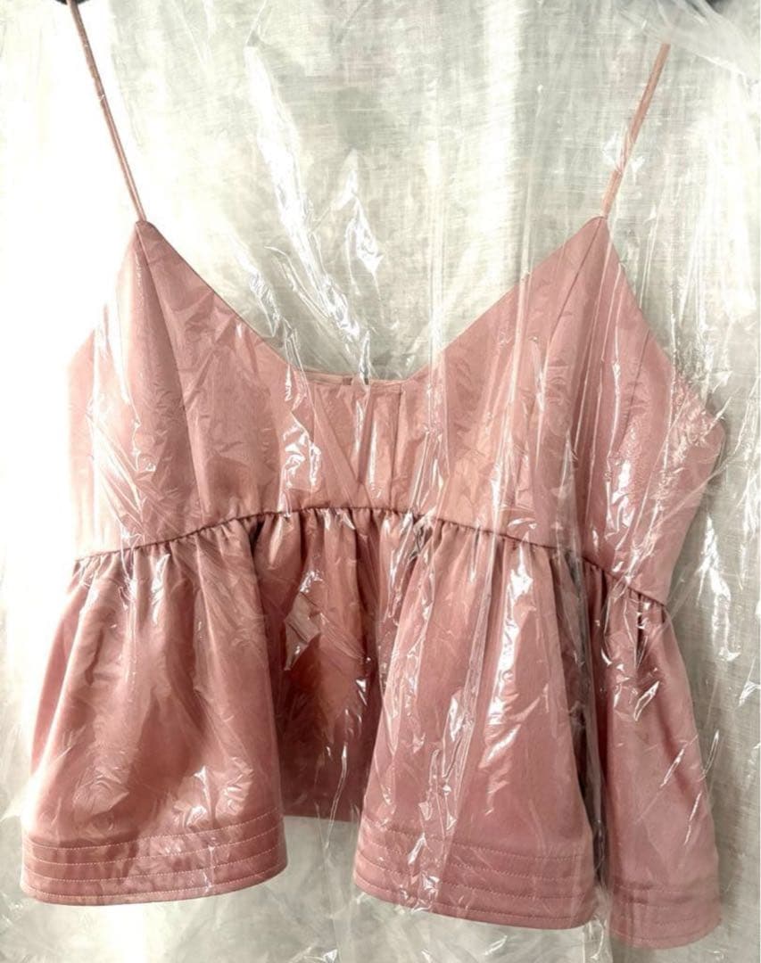 ピンク キャミソール フレアデザイン