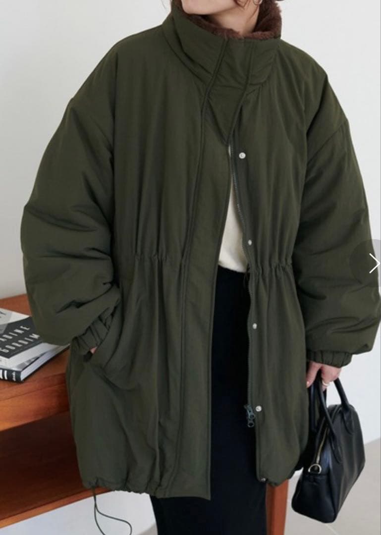 新品＊discoat ディスコート 中綿ミリタリーコート カーキ＊