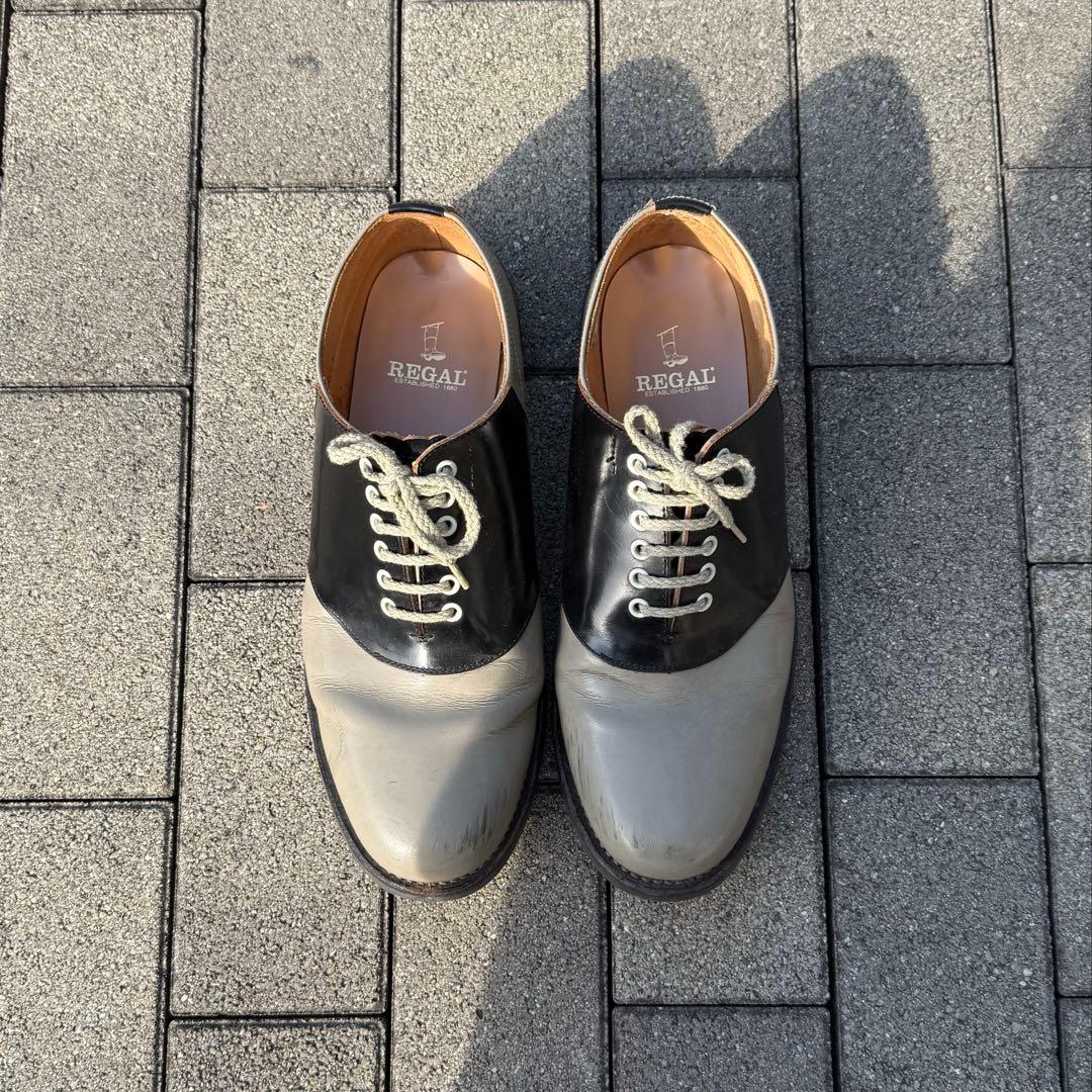 REGAL リーガル サドルシューズ 27.5cm 2051 ブラック×グレー