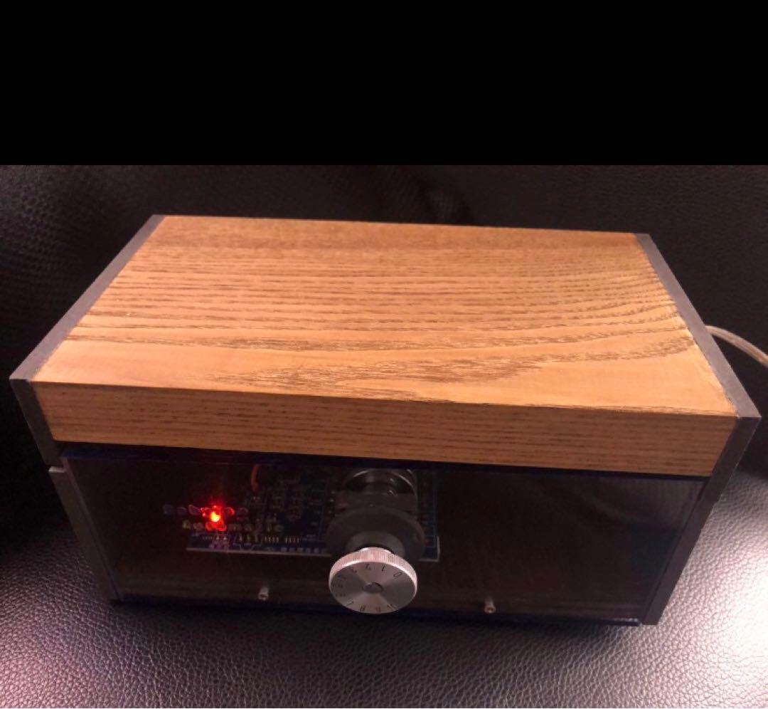 【自作passive attenuator】remote 付き 銘木天板組込⑤