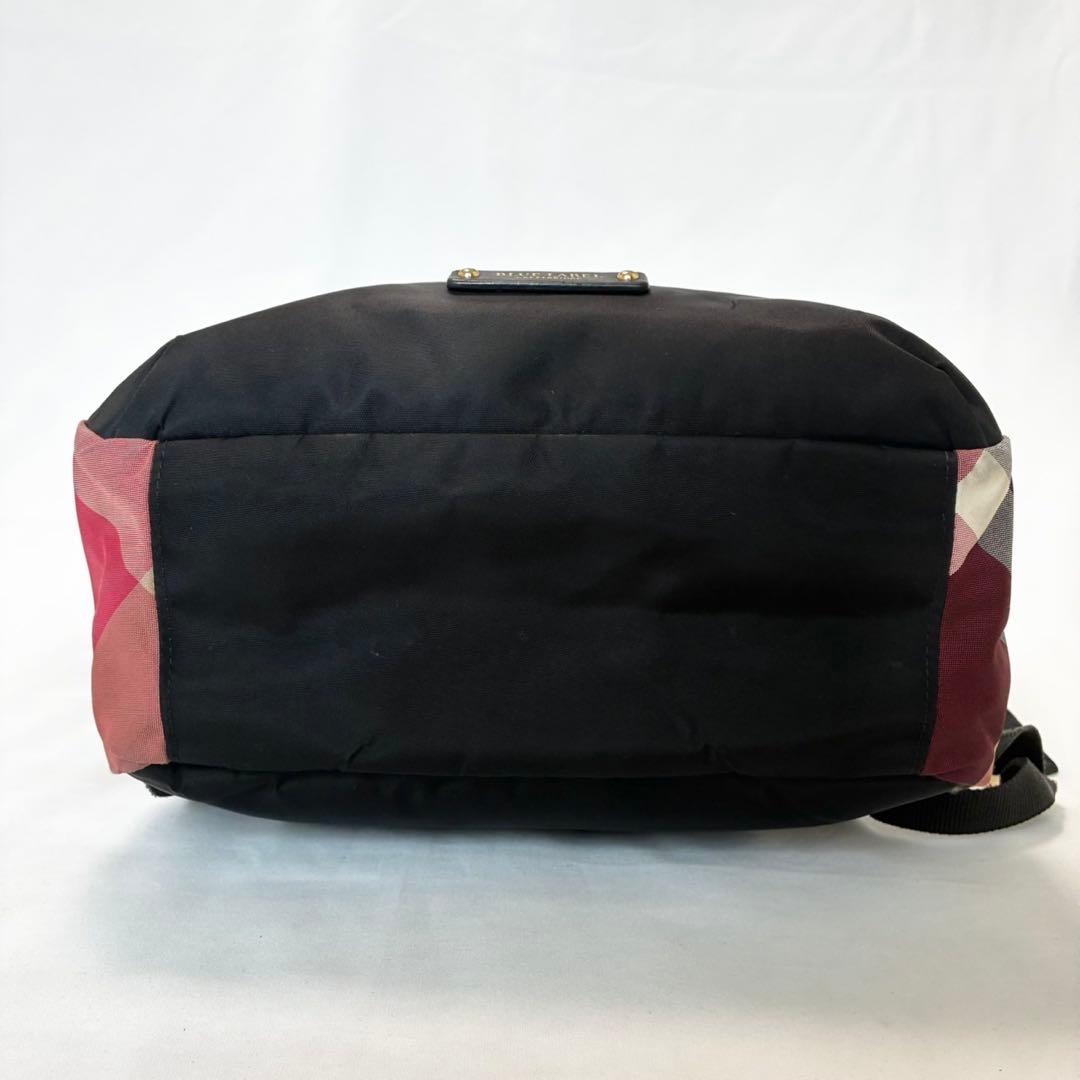 【美品】バーバリー ブルーレーベル クレストブリッジ リュック ナイロン 黒