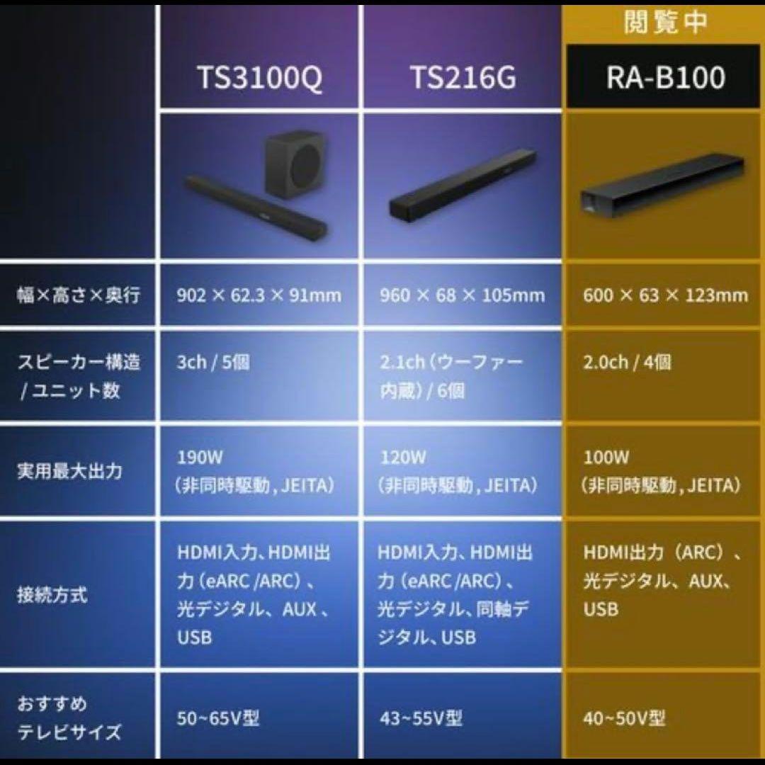 REGZA サウンドシステム RA-B100