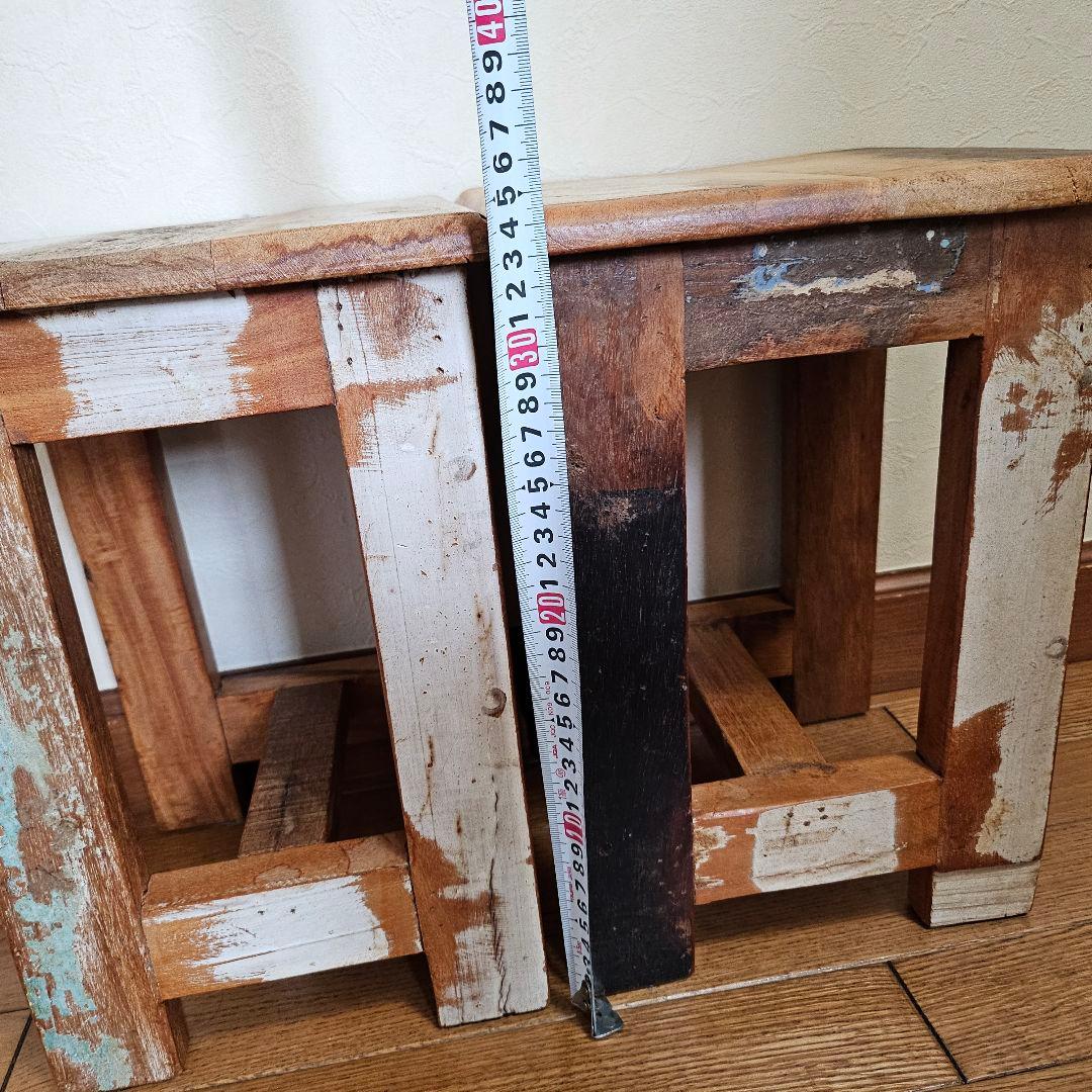 ジャーナルスタンダードファニチャー？ スツール ペイント加工 2脚 チェア