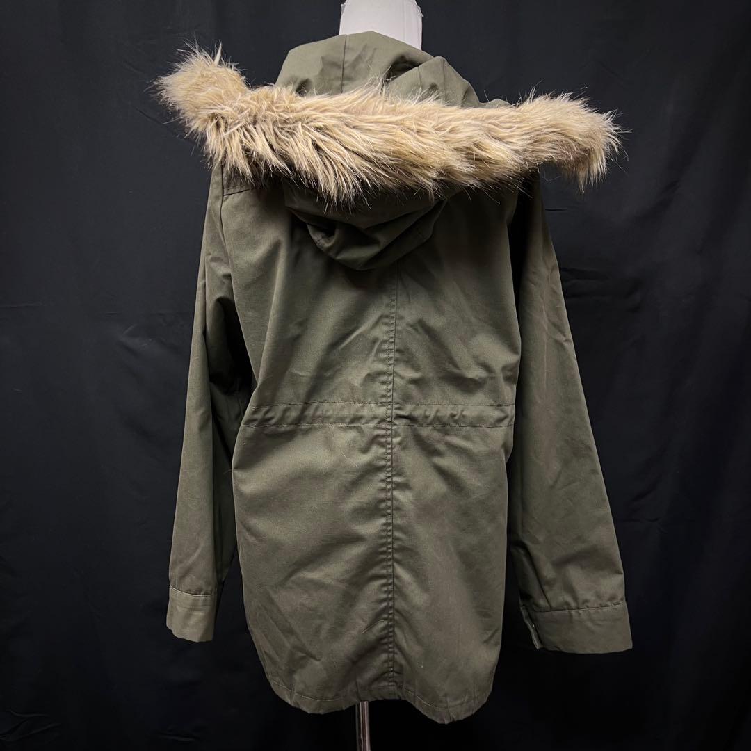 平成ギャル　y2k グランジ　ファー付き　モッズコート　ギミック　ダークコア