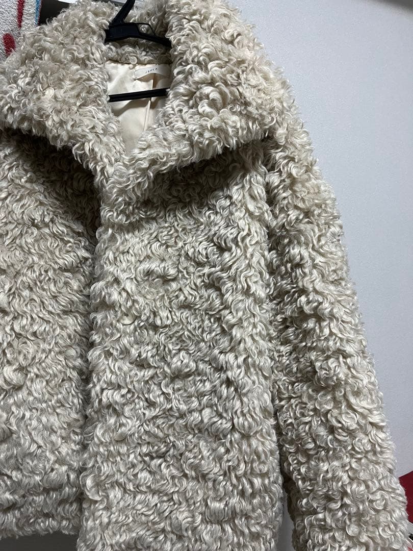 【早いもの勝ち】JSELF カーリーファーコート アイボリー01