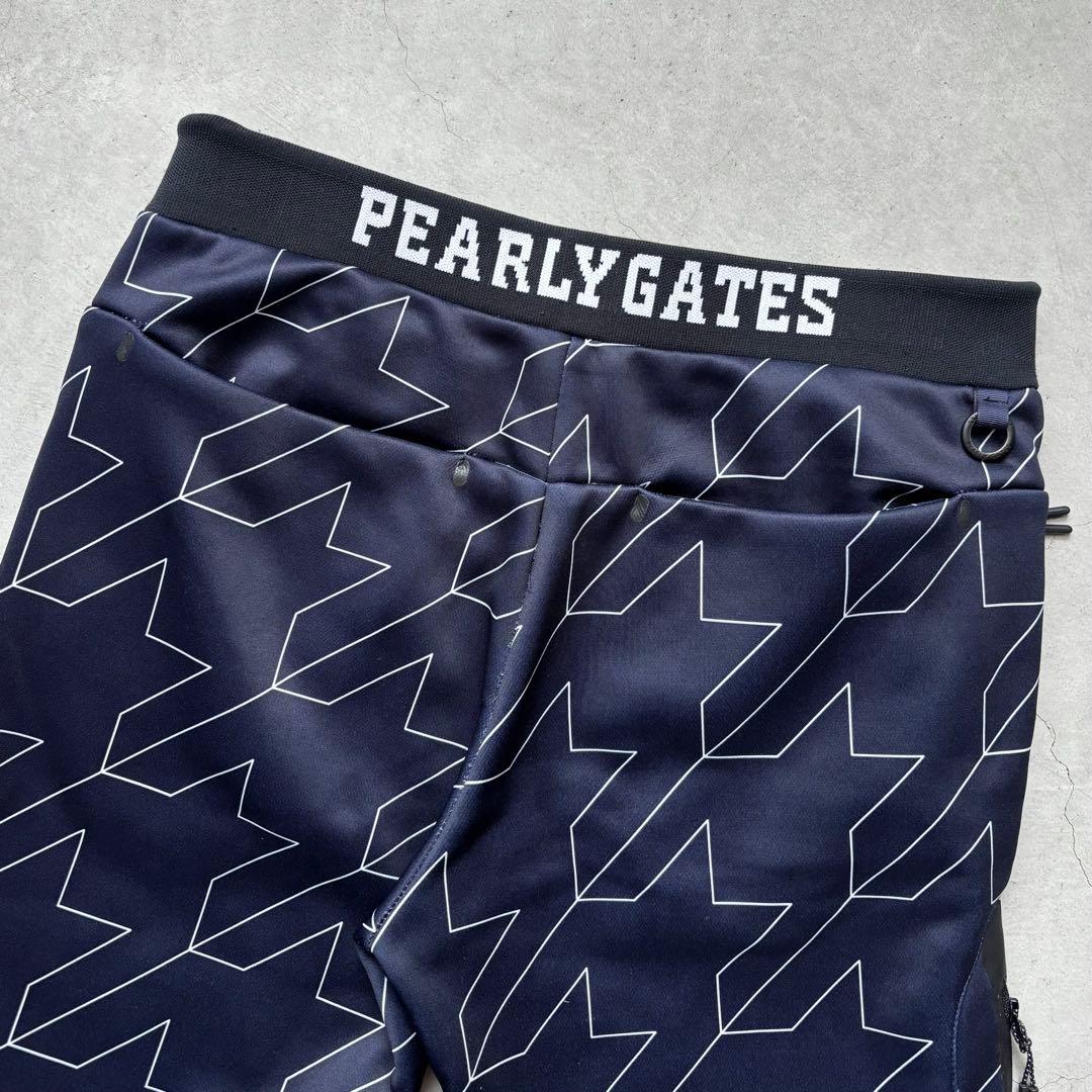 PEARLY GATES パーリーゲイツ 千鳥孔子柄ジョガーパンツ 裏地ボア 0