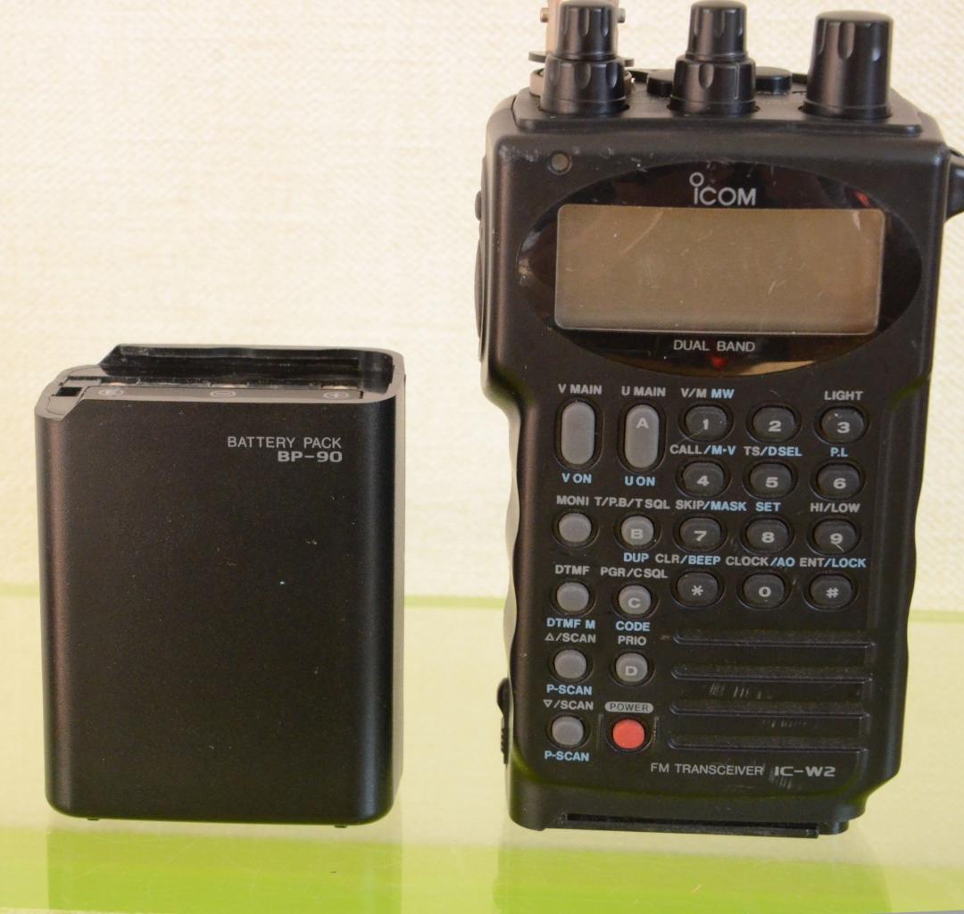 ICOM IC-W2&BP-90 デュアルバンド無線機トランシーバー動作確認済