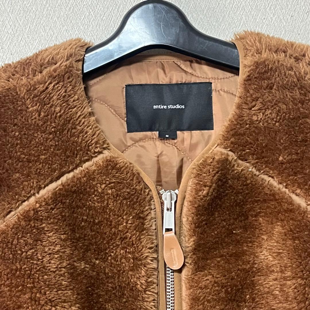 美品】entire studios フリースボアベスト ／Mメンズ