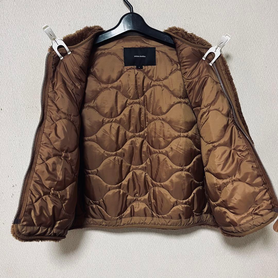 美品】entire studios フリースボアベスト ／Mメンズ