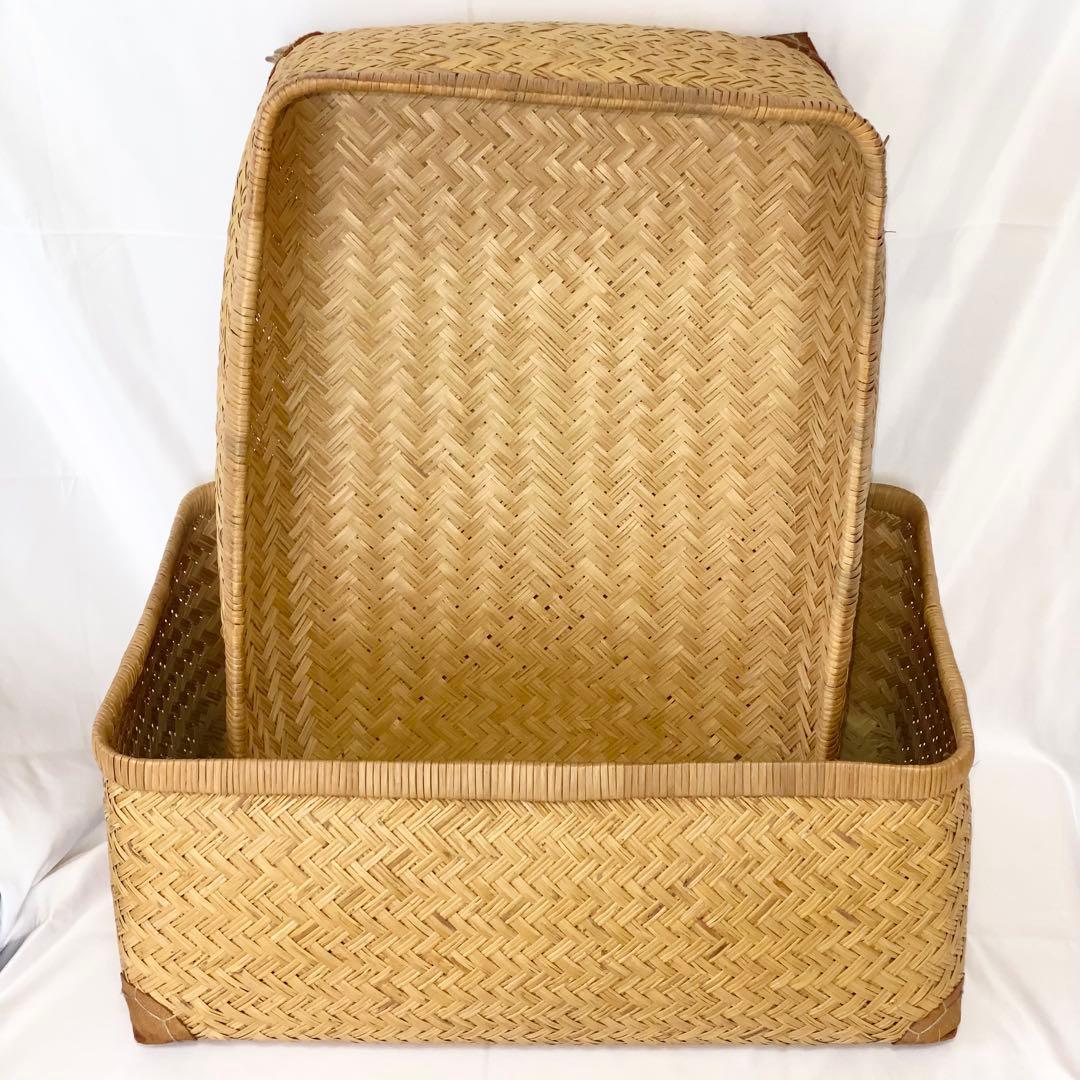 竹行李 竹籠 柳行李 大籠 収納籠 古民具 レトロ