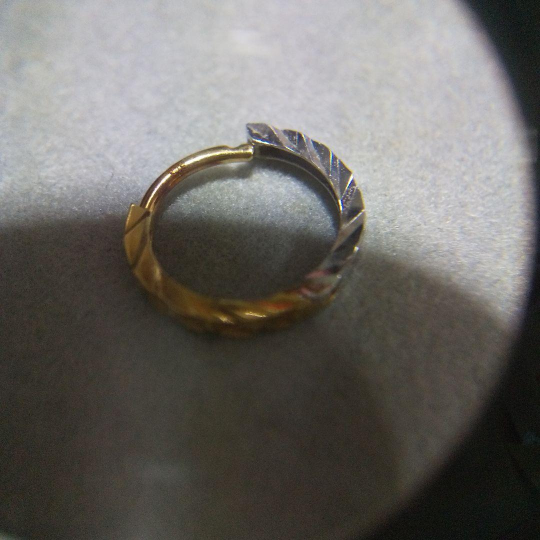 k１８ダイヤモンドカット片耳ピアス