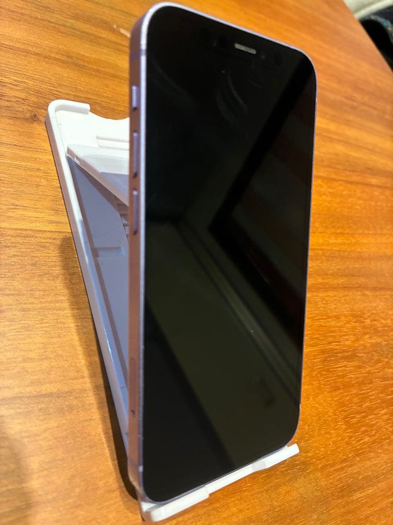 iPhone 12 mini 256GB パープル 背面割れ SIMフリー