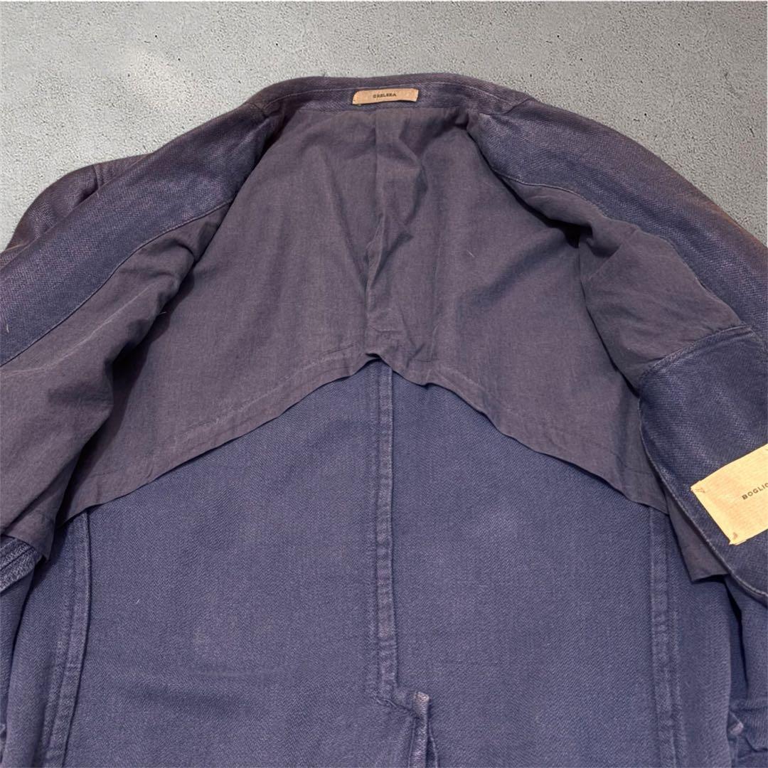 ボリオリ イタリア製 LINEN SAFARI K.JACKET 48