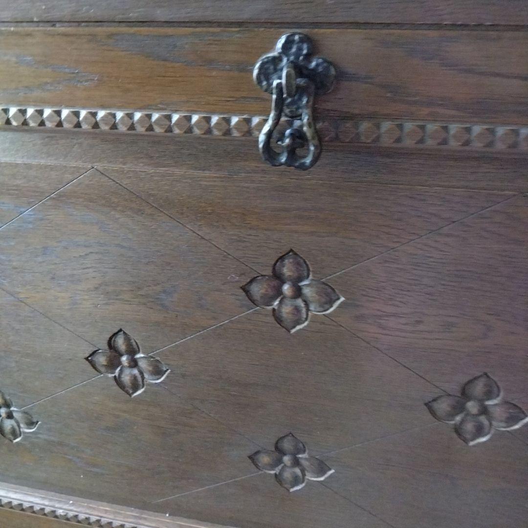 神戸家具　ライティングビューロー 木製机 引き出し付き