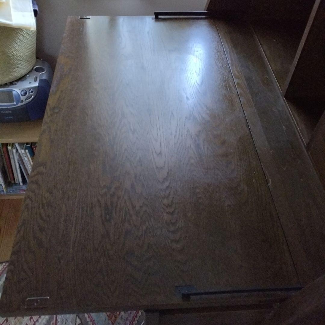 神戸家具　ライティングビューロー 木製机 引き出し付き