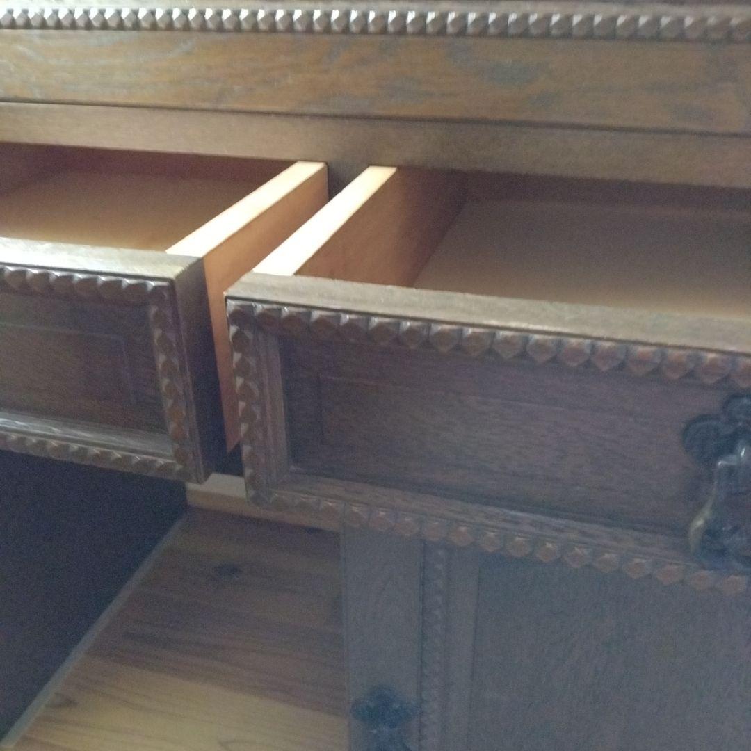 神戸家具　ライティングビューロー 木製机 引き出し付き