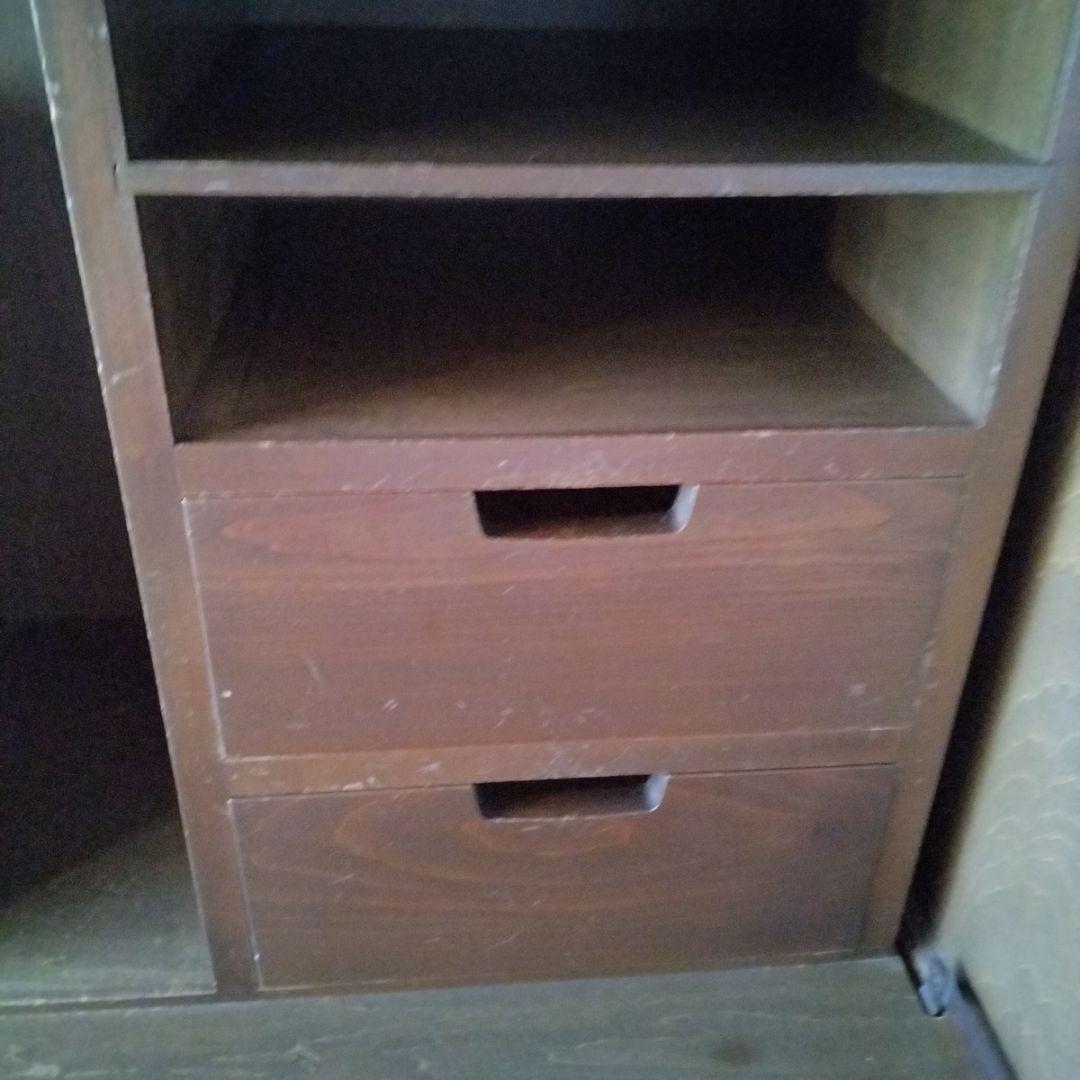 神戸家具　ライティングビューロー 木製机 引き出し付き