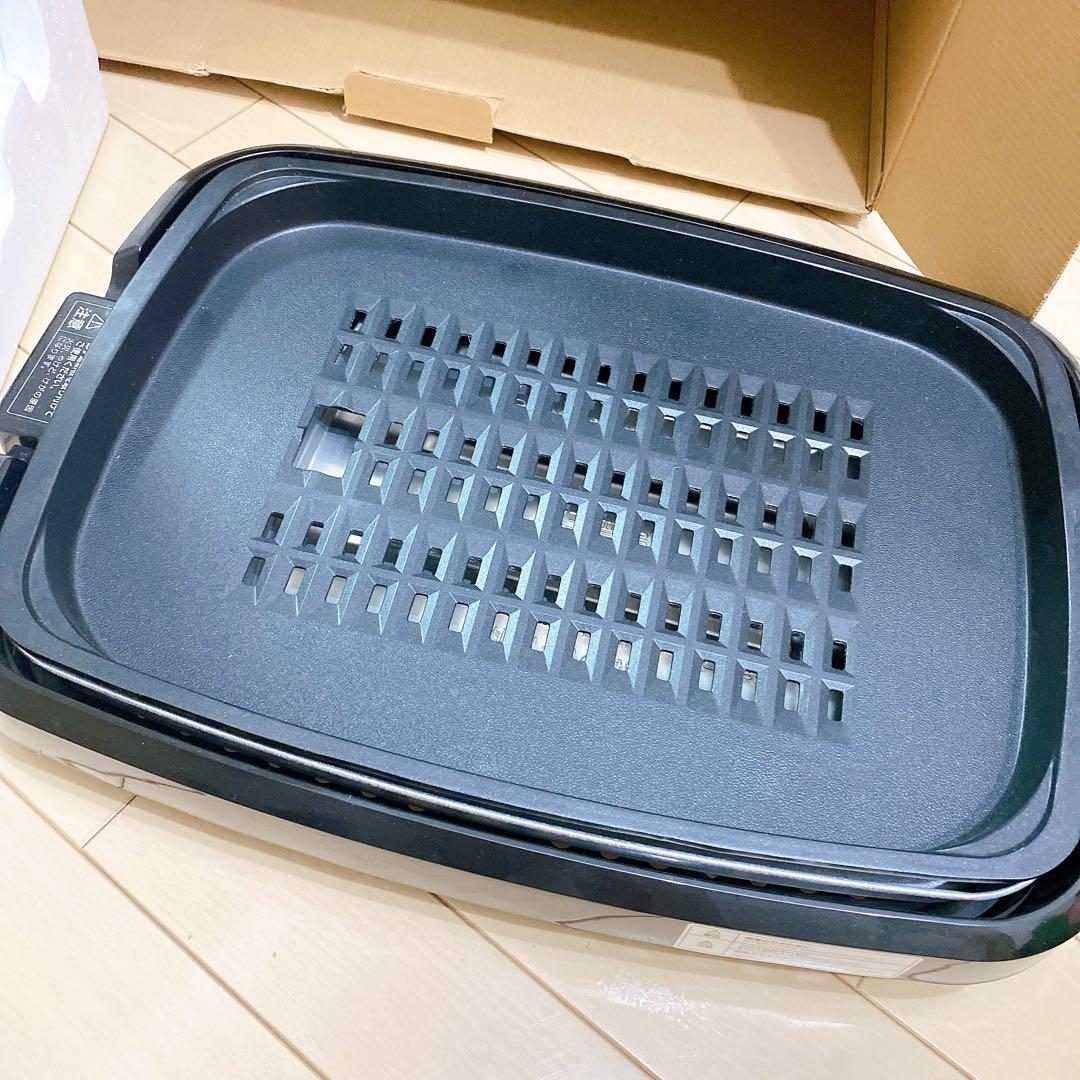 【一度使用】アイリスオーヤマ 網焼き風ホットプレート APA-137