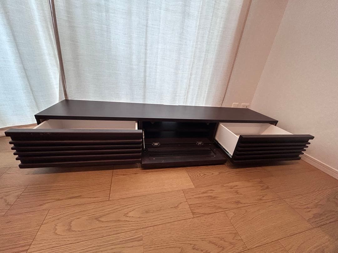 【値下げ】タンスのゲン　テレビ台　180 ダークブラウン テレビ台 引き出し付き