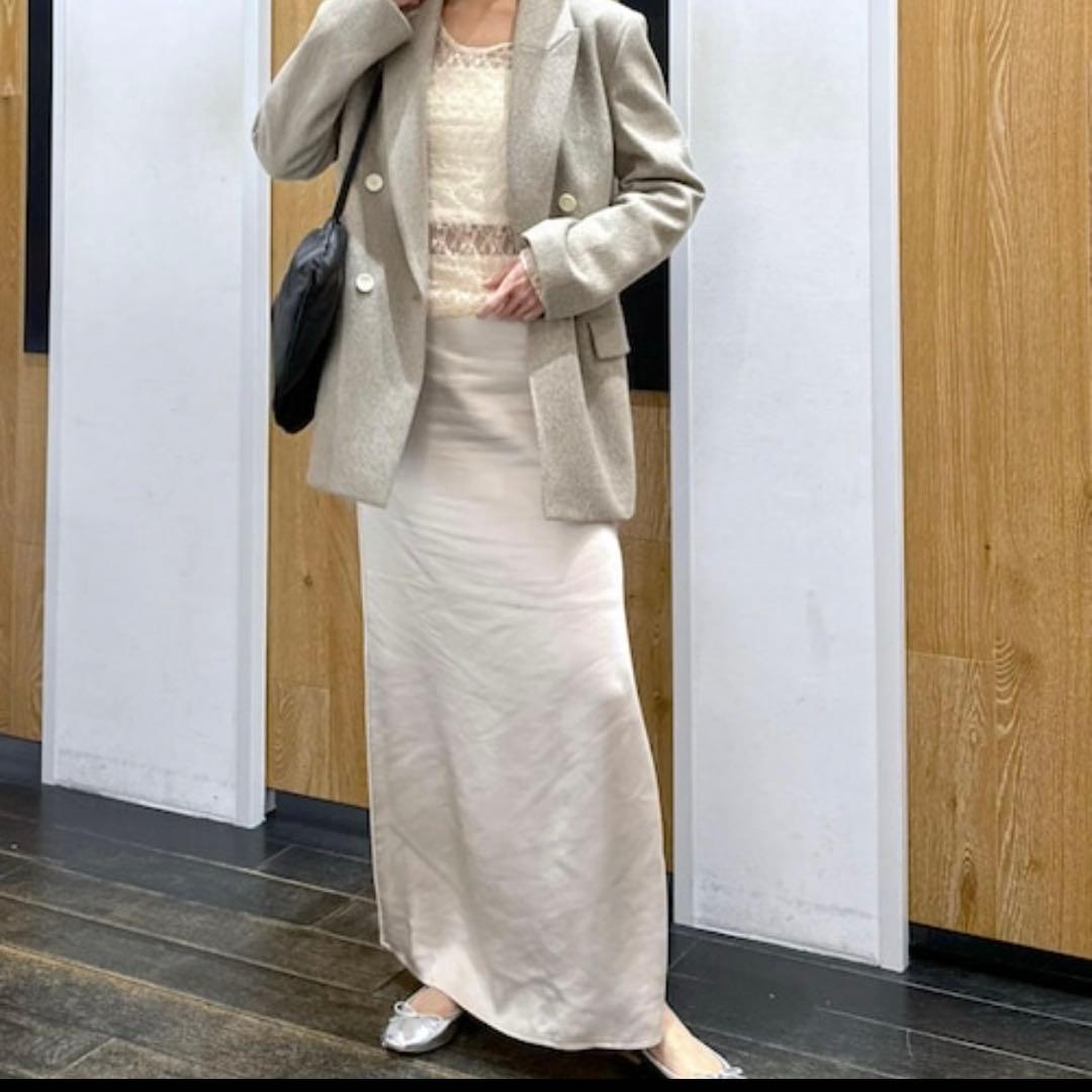 【新品】　アダムエロペ　フラット　サステナブル　メタリックバレエ　シルバー