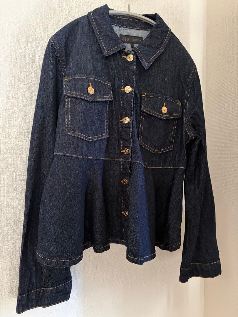 ZARA Z1975 デニムぺプラムジャケット L