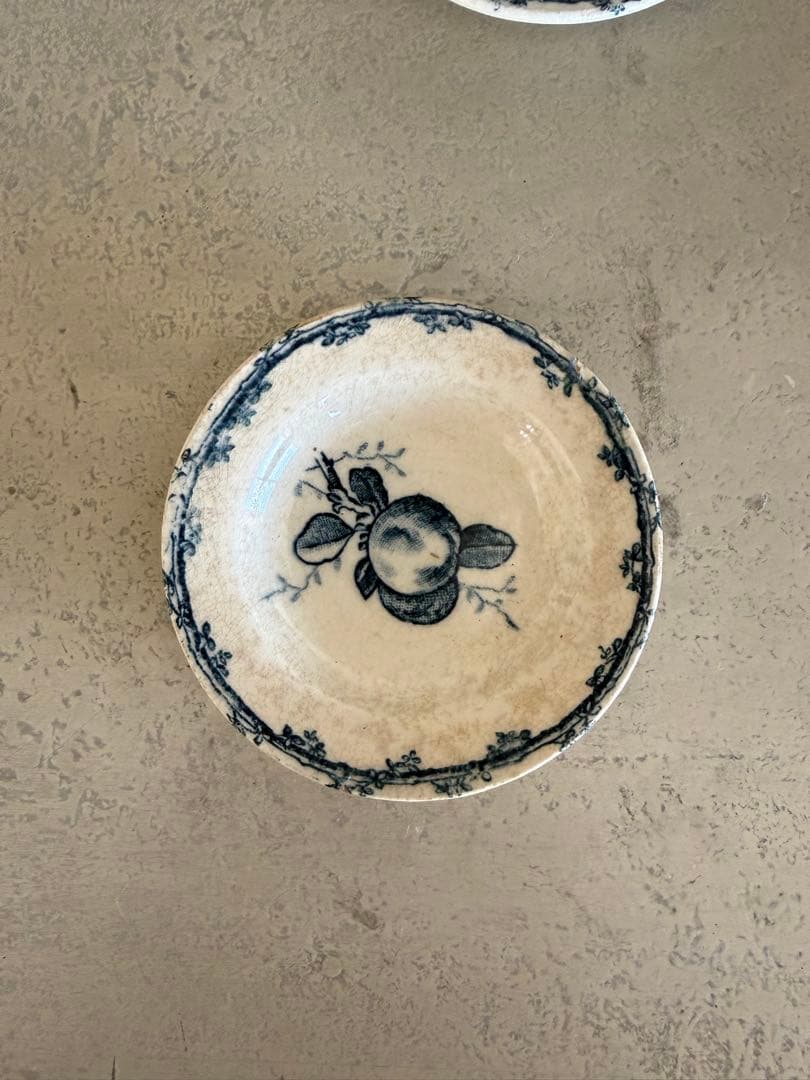 フランスアンティークディゴワンデイネット小鳥と木の実のおままごと皿プレート