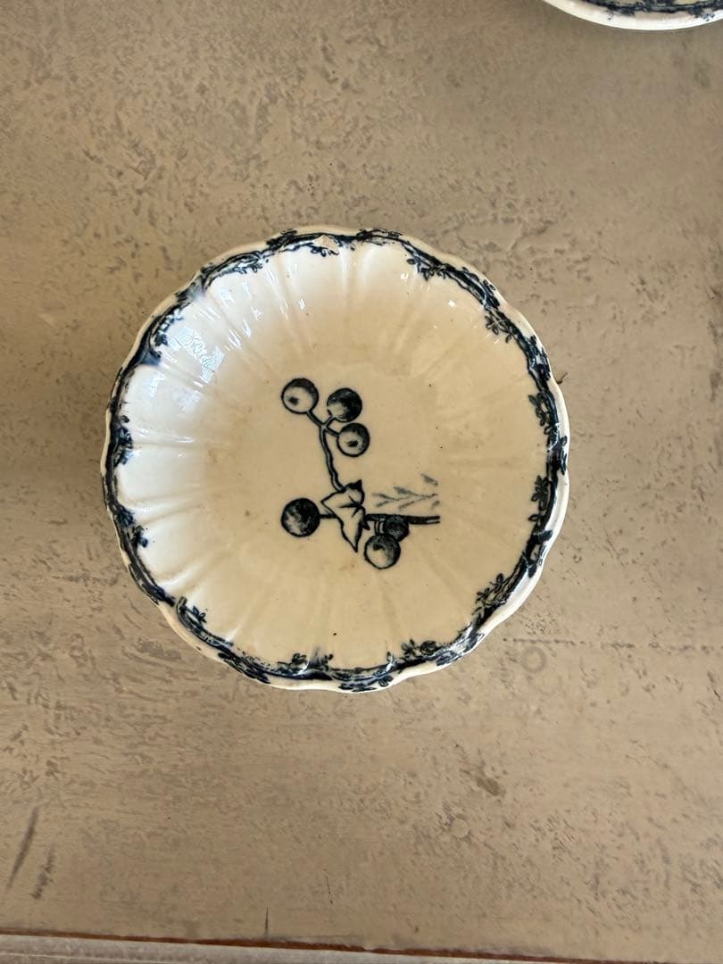 フランスアンティークディゴワンデイネット小鳥と木の実のおままごと皿プレート