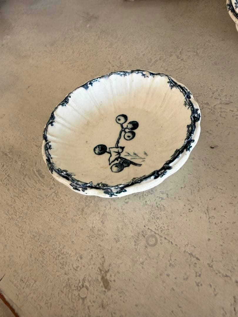 フランスアンティークディゴワンデイネット小鳥と木の実のおままごと皿プレート