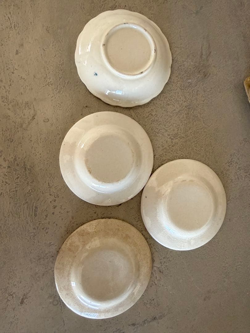 フランスアンティークディゴワンデイネット小鳥と木の実のおままごと皿プレート