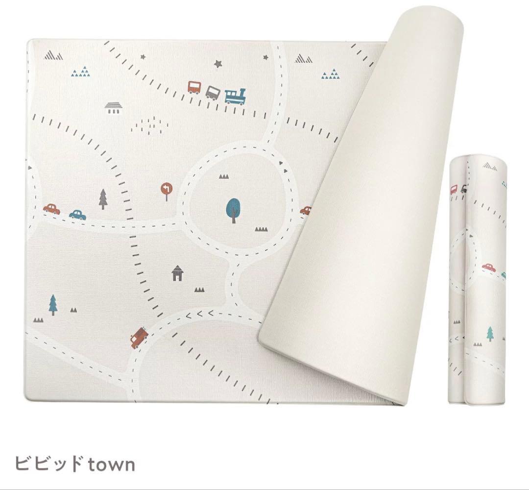 【美品】popomi プレイマット ビビットタウン 140×200×1.6cm