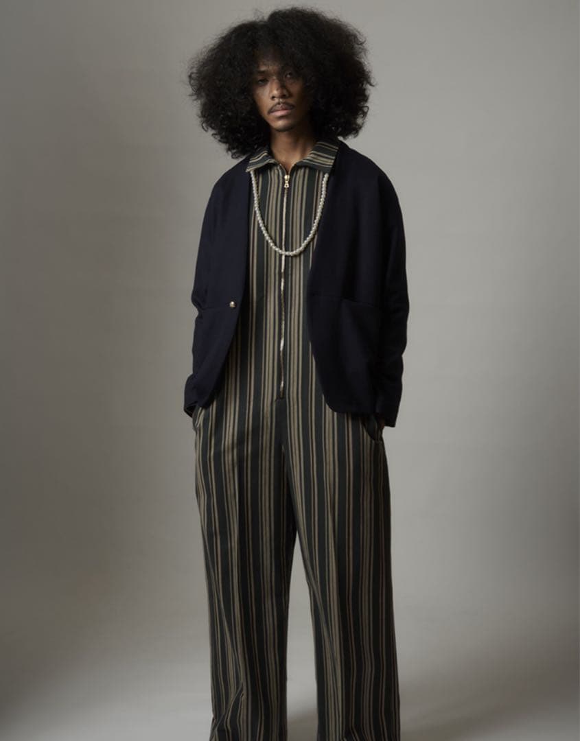 22AW エムズブラック ノーカラー ジャケット テーラード 1B