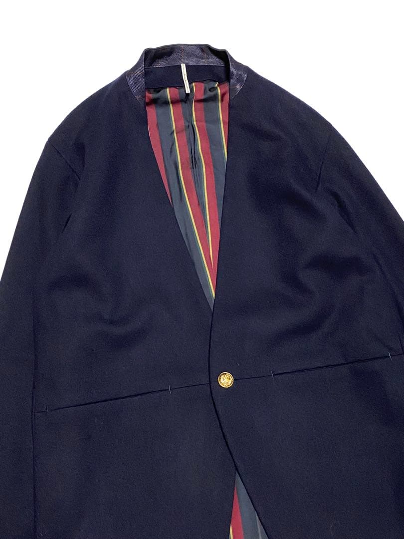 22AW エムズブラック ノーカラー ジャケット テーラード 1B