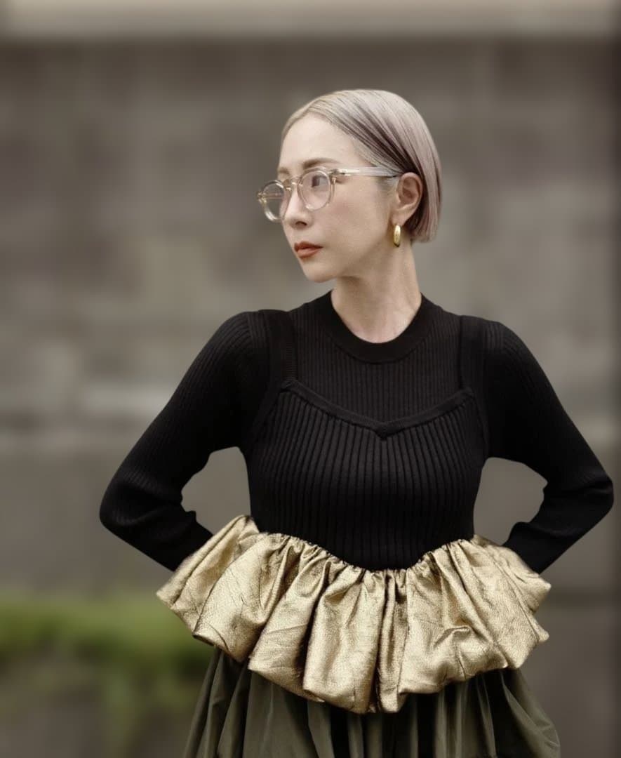 OMMO LLIC BALLON KT BUSTIER ゴールド