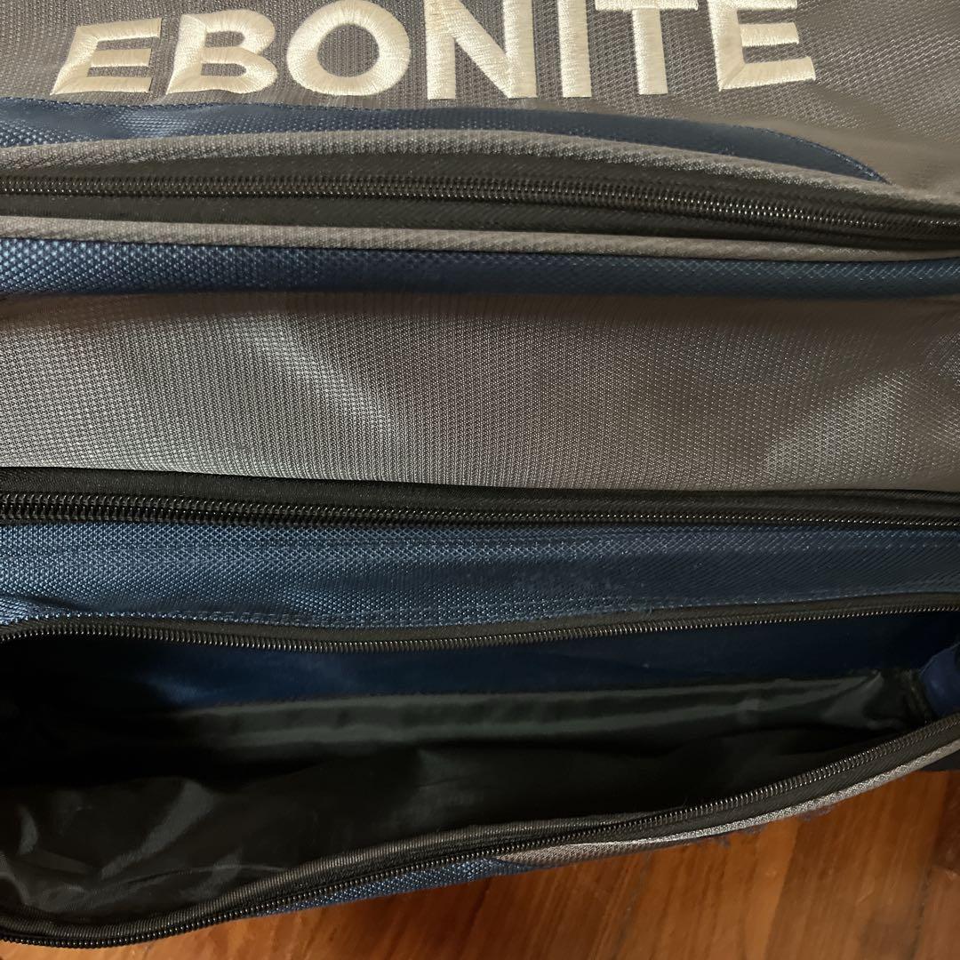 【希少品】 Ebonite ボウリング用バッグ 3個入り　キャリー　ネイビー