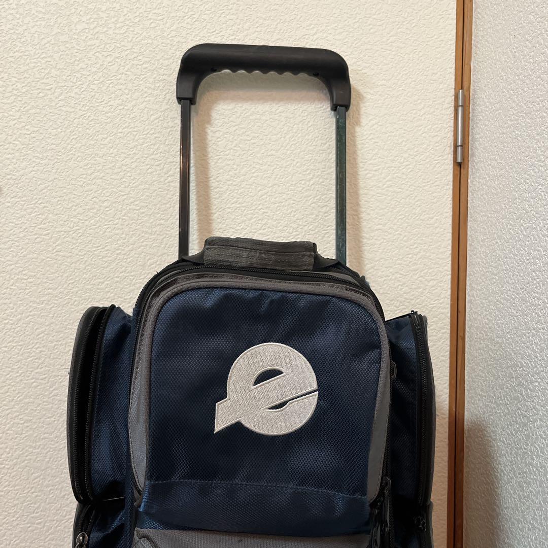 【希少品】 Ebonite ボウリング用バッグ 3個入り　キャリー　ネイビー