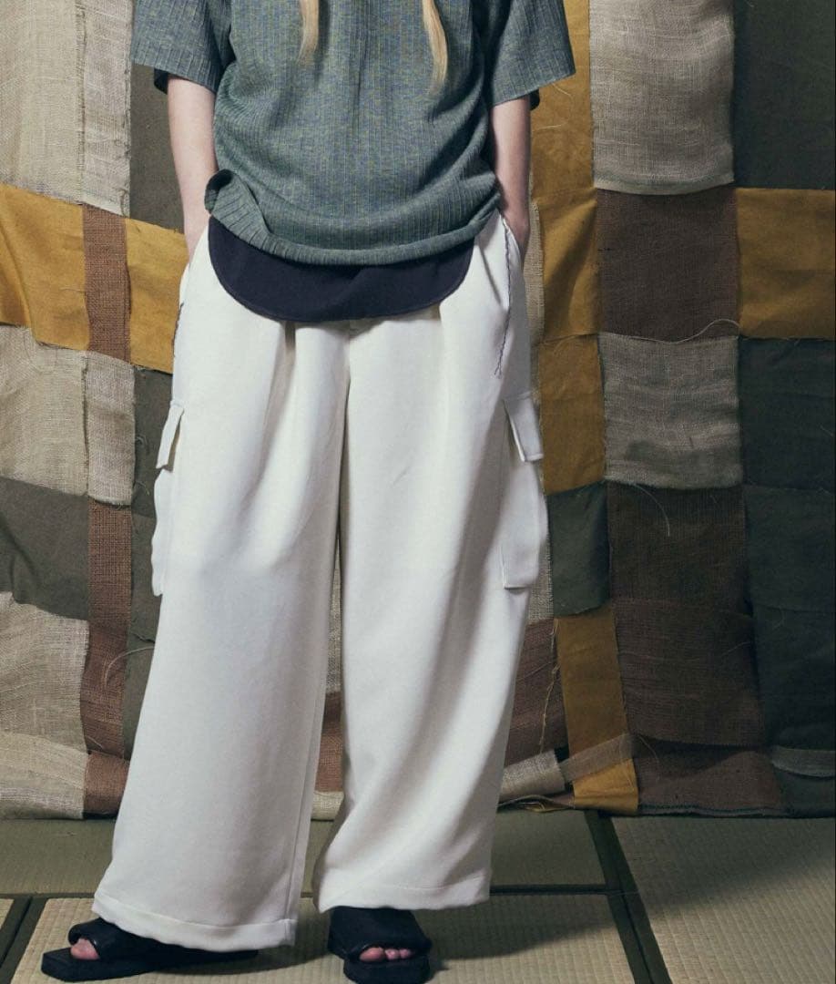 メゾンスペシャル モランナ トリプル クロス プライム ワイド カーゴパンツ