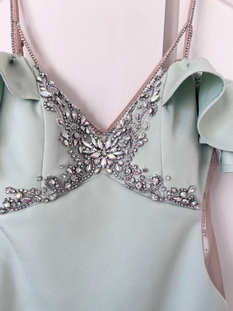 【美品！ANGEL R】バストショルダービジューフリルオフショルダー