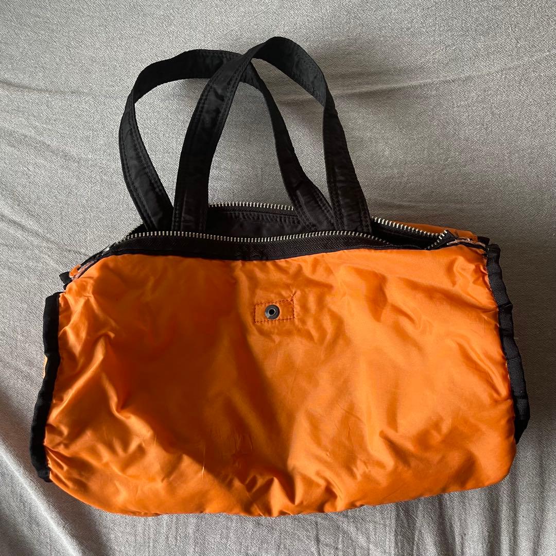 【使用感少】廃盤品 PORTER TANKER ミニボストンバッグ ドラム型 黒