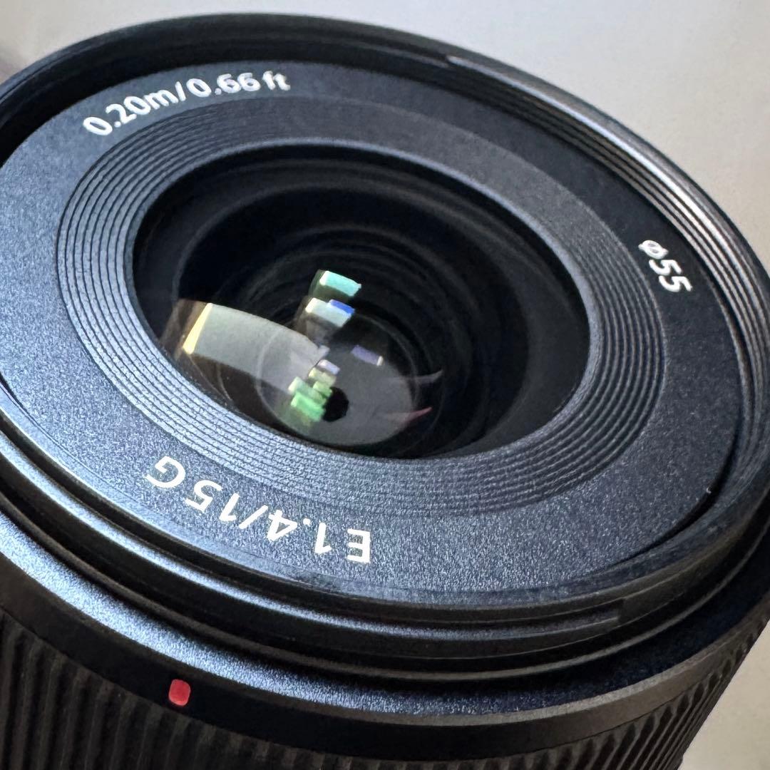 【美品】SONY E 15mm F1.4 広角 単焦点レンズ SEL15F14G
