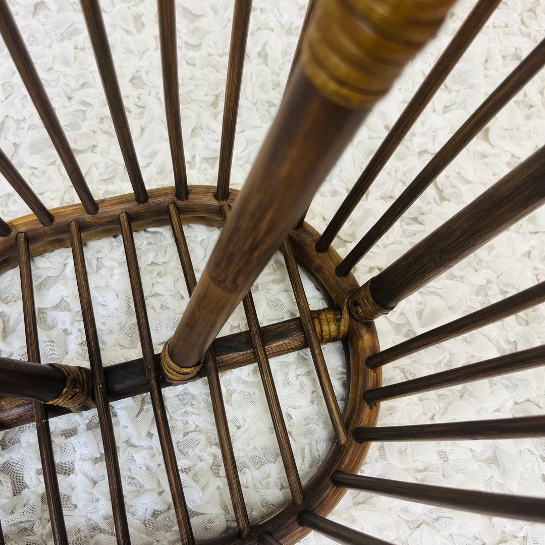 籐家具 小物入れ インテリア ラタンマガジンラック 籠かごアンティーク昭和レトロ