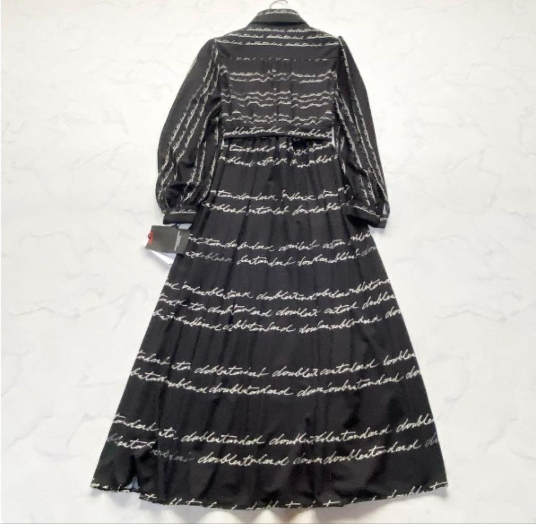 ダブルスタンダードクロージング レタードプリントロングワンピース 36