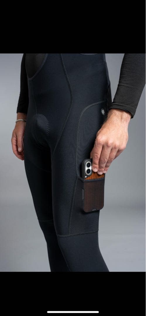 BIORACER ビブタイツ ブラック ポケット付き